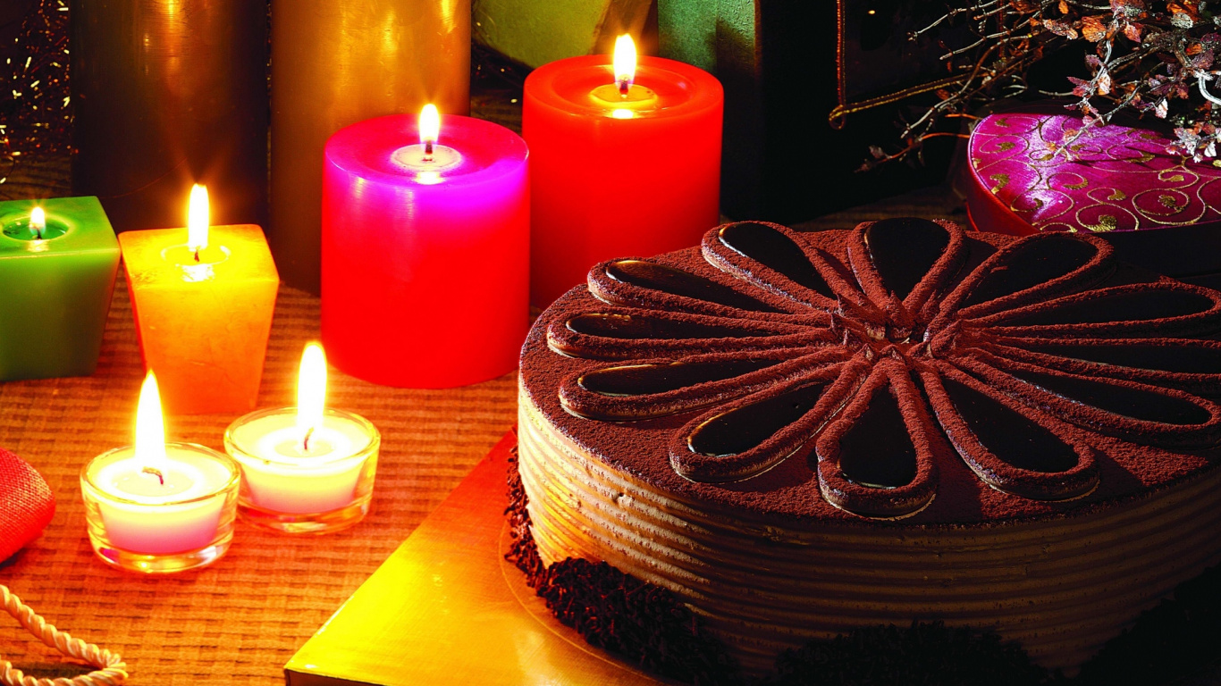 Décoration de Noël, Bougie, Éclairage, Événement, Décor. Wallpaper in 1366x768 Resolution