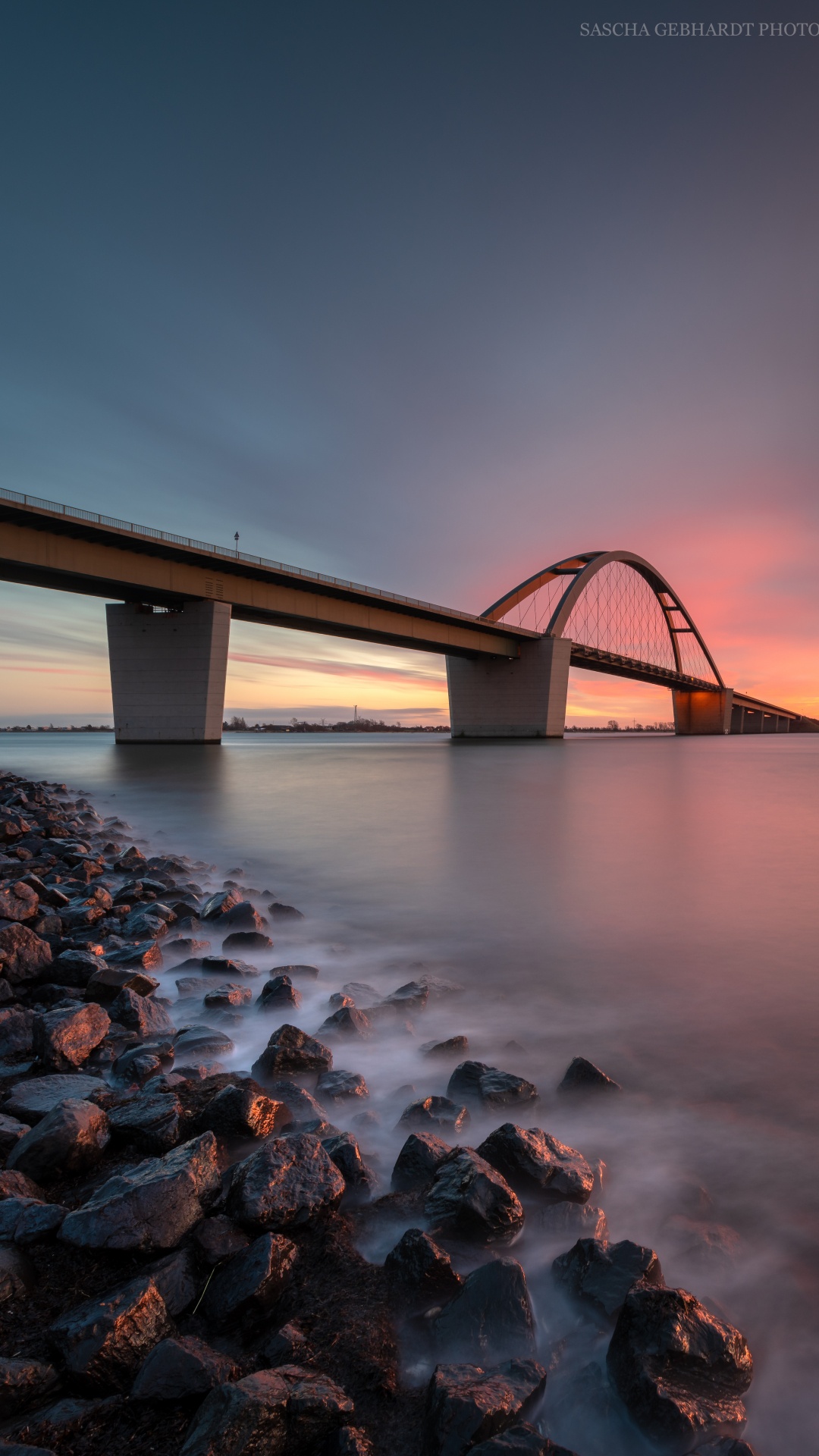 Nature, Horizon, Water, Bridge, Sea. Wallpaper in 1080x1920 Resolution