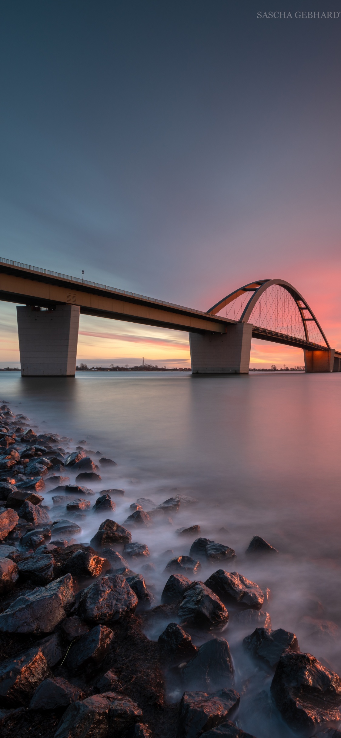 Nature, Horizon, Eau, Pont, Mer. Wallpaper in 1125x2436 Resolution