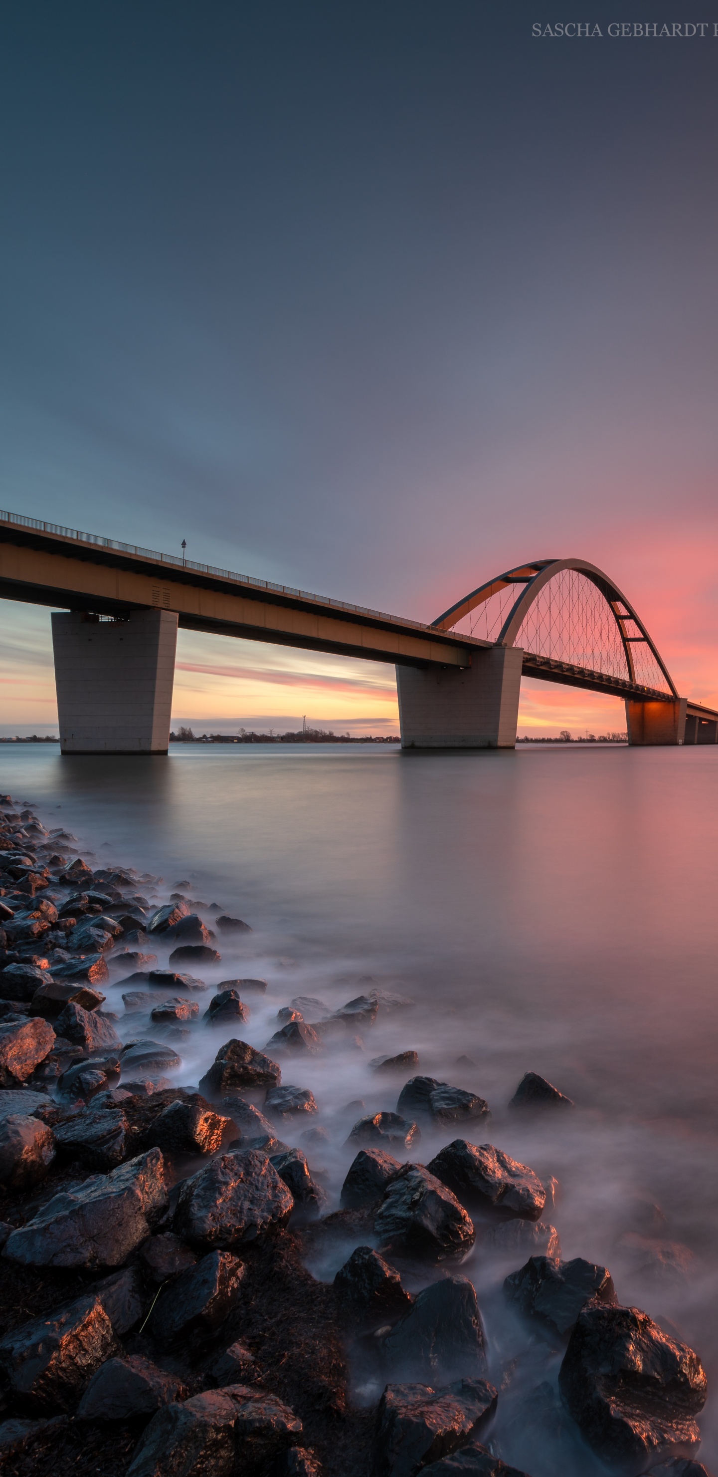 Nature, Horizon, Eau, Pont, Mer. Wallpaper in 1440x2960 Resolution