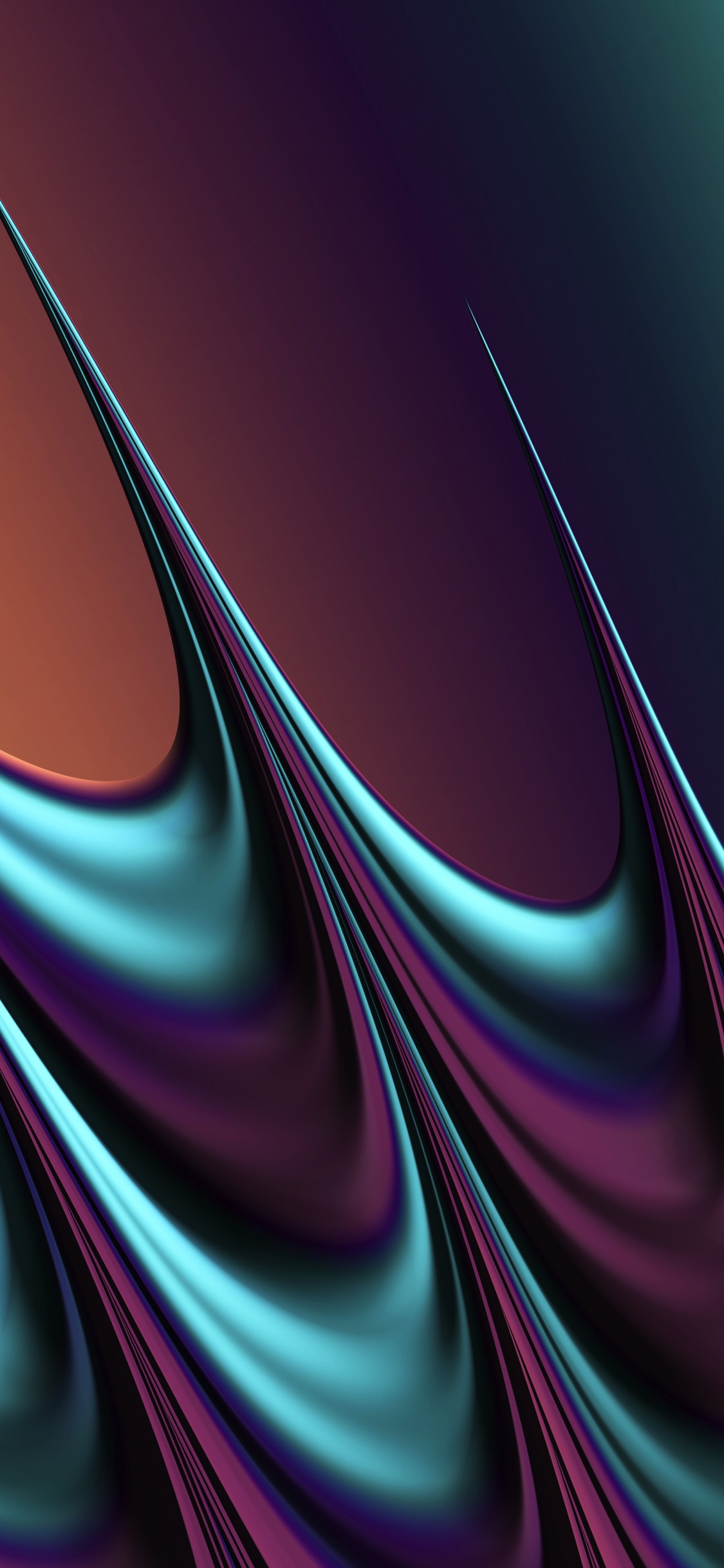 Art Fractal, la Pureté de la Couleur, Purple, Liquid, Ligne. Wallpaper in 1125x2436 Resolution