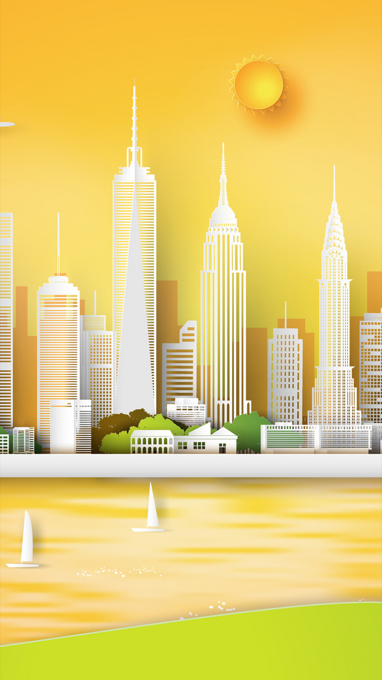 Landmark, Skyscraper, Building, Tower, Nature. Wallpaper in 750x1334 Resolution