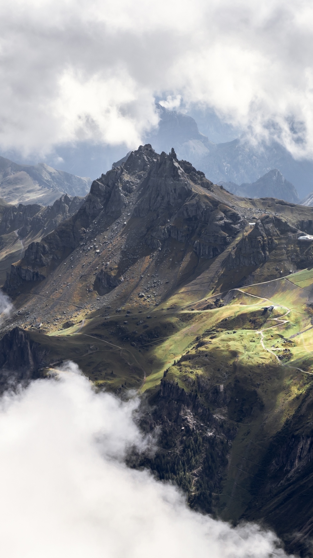 Mountain, Mountain Range, Cloud, Slope, Cumulus. Wallpaper in 1080x1920 Resolution