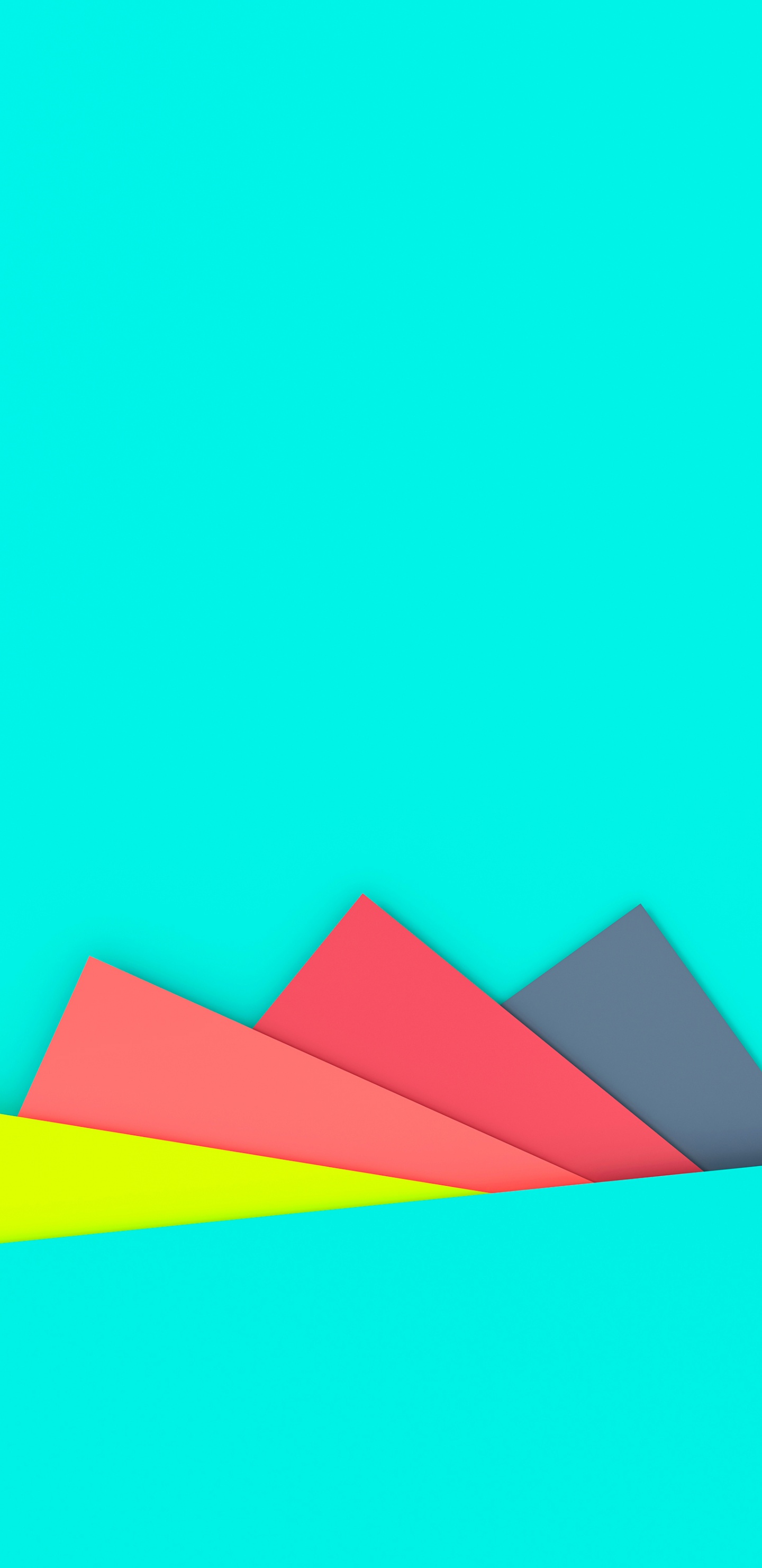 Ios, Azure, 三角形, 矩形, 水上 壁纸 1440x2960 允许