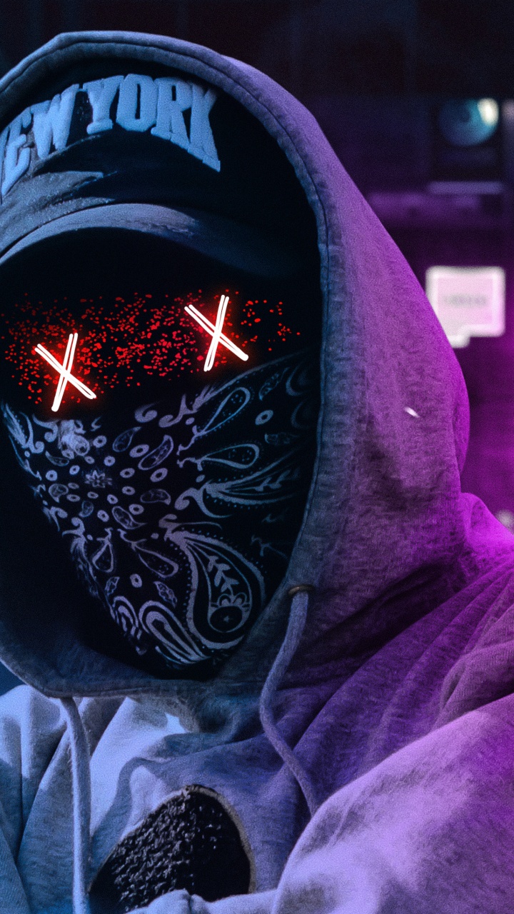 Hoodie Guy With Magical Universe. Wallpaper in 720x1280 Resolution