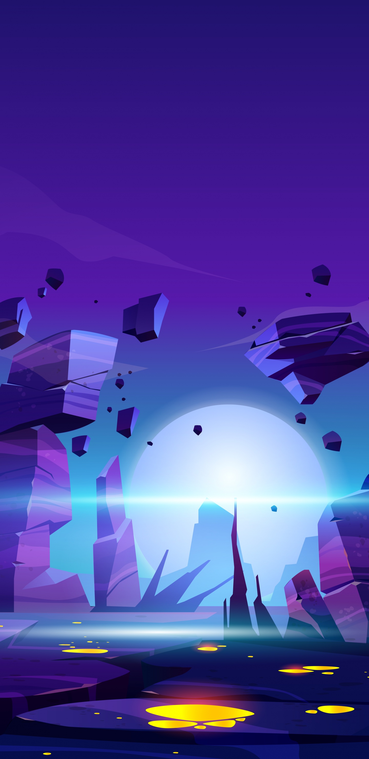 Vektor-Grafiken, Planet, Cartoon, Animation, Illustration. Wallpaper in 1440x2960 Resolution