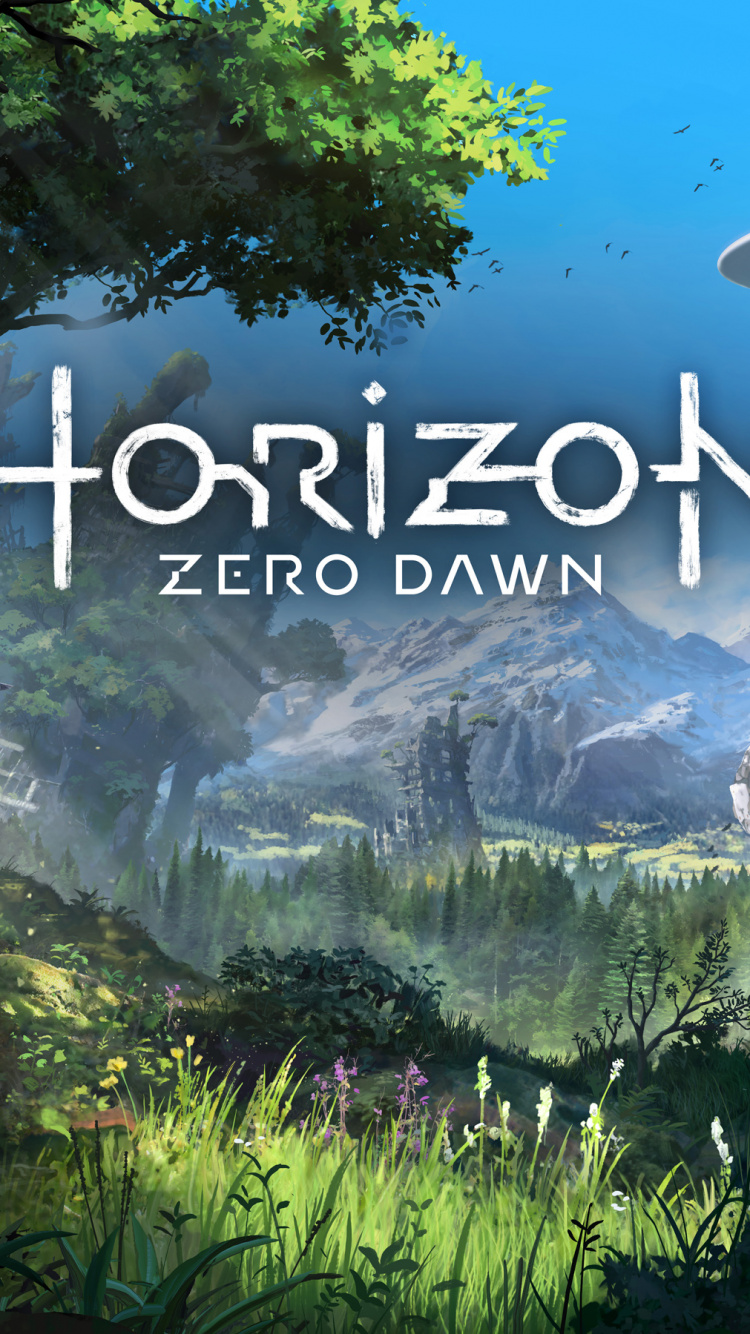 Horizon Zero Dawn, Playstation 4, Aloy, Guerrilla Games, Nature. Wallpaper in 750x1334 Resolution