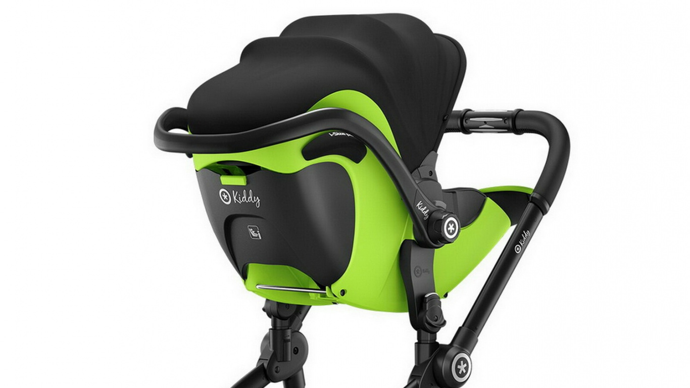 Black and Green Stroller With White Background. Wallpaper in 1366x768 Resolution