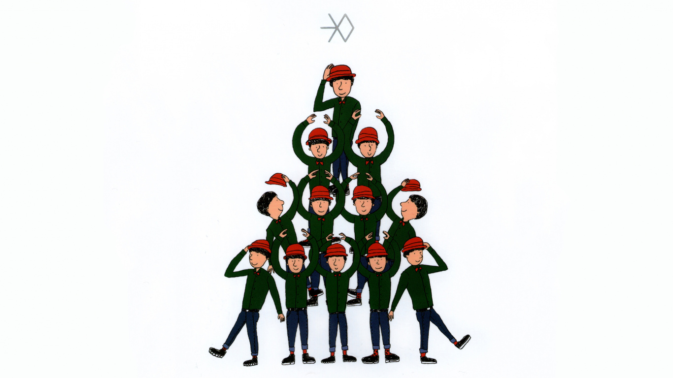 EXO, Christmas Ornament, Weihnachtsdekoration, Weihnachtsbaum, K-pop. Wallpaper in 1366x768 Resolution