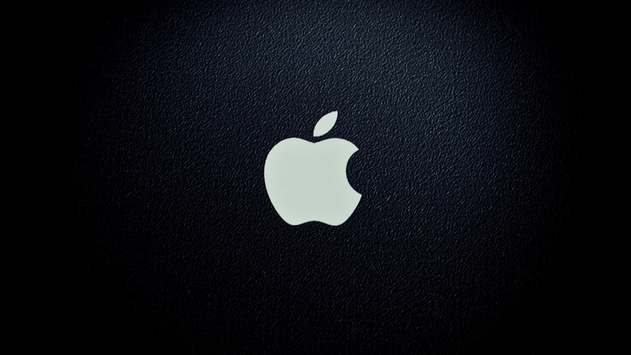 Apple, Firmenzeichen, Schwarz, Smartphone, Monochrome-Modus. Wallpaper in 1280x720 Resolution