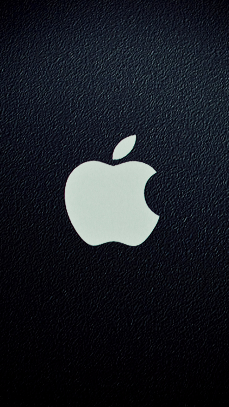 Apple, Logotipo, Gráficos, Negro, Smartphone. Wallpaper in 750x1334 Resolution