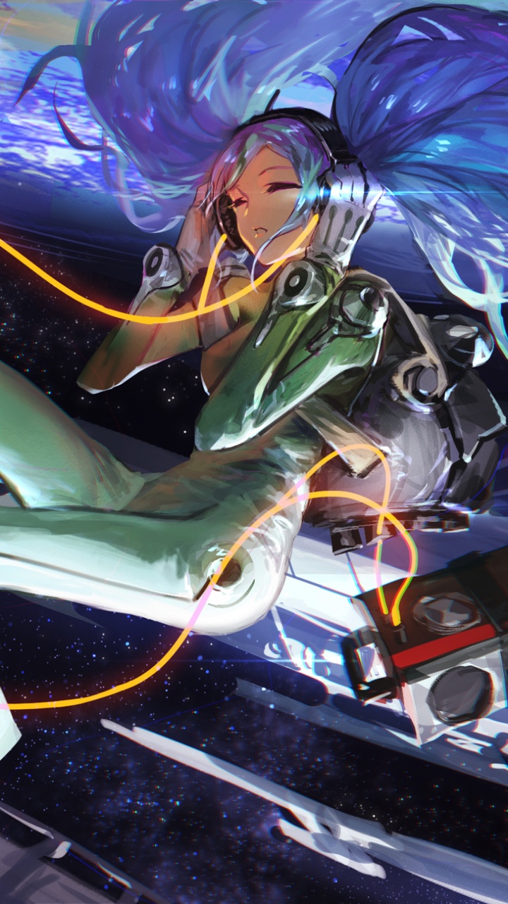 Hatsune Miku, Vocaloid, Arte, Anime, Gráficos. Wallpaper in 720x1280 Resolution