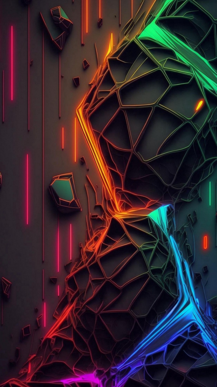 Android, Light, Electricity, Line, Red. Wallpaper in 750x1334 Resolution