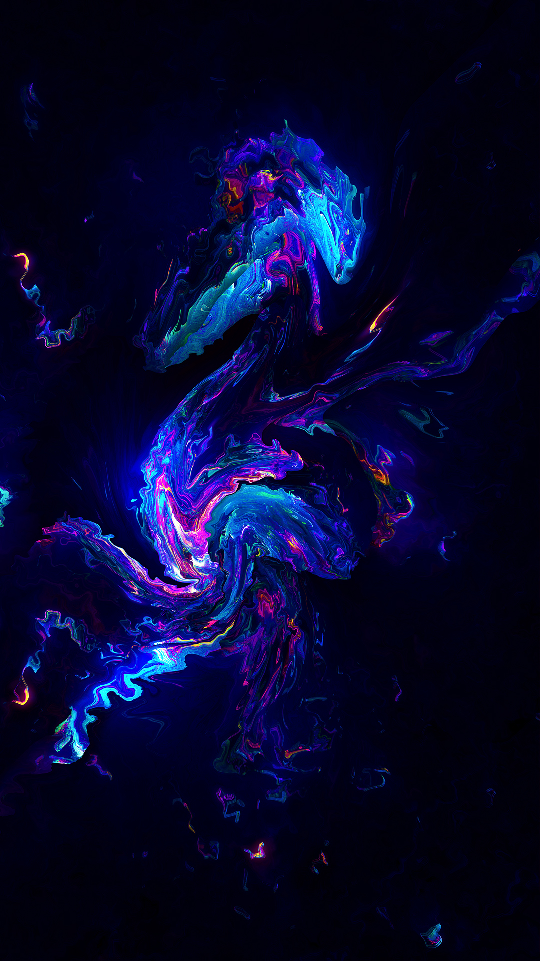 Art, Liquid, Purple, Espace, Obscurité. Wallpaper in 1080x1920 Resolution