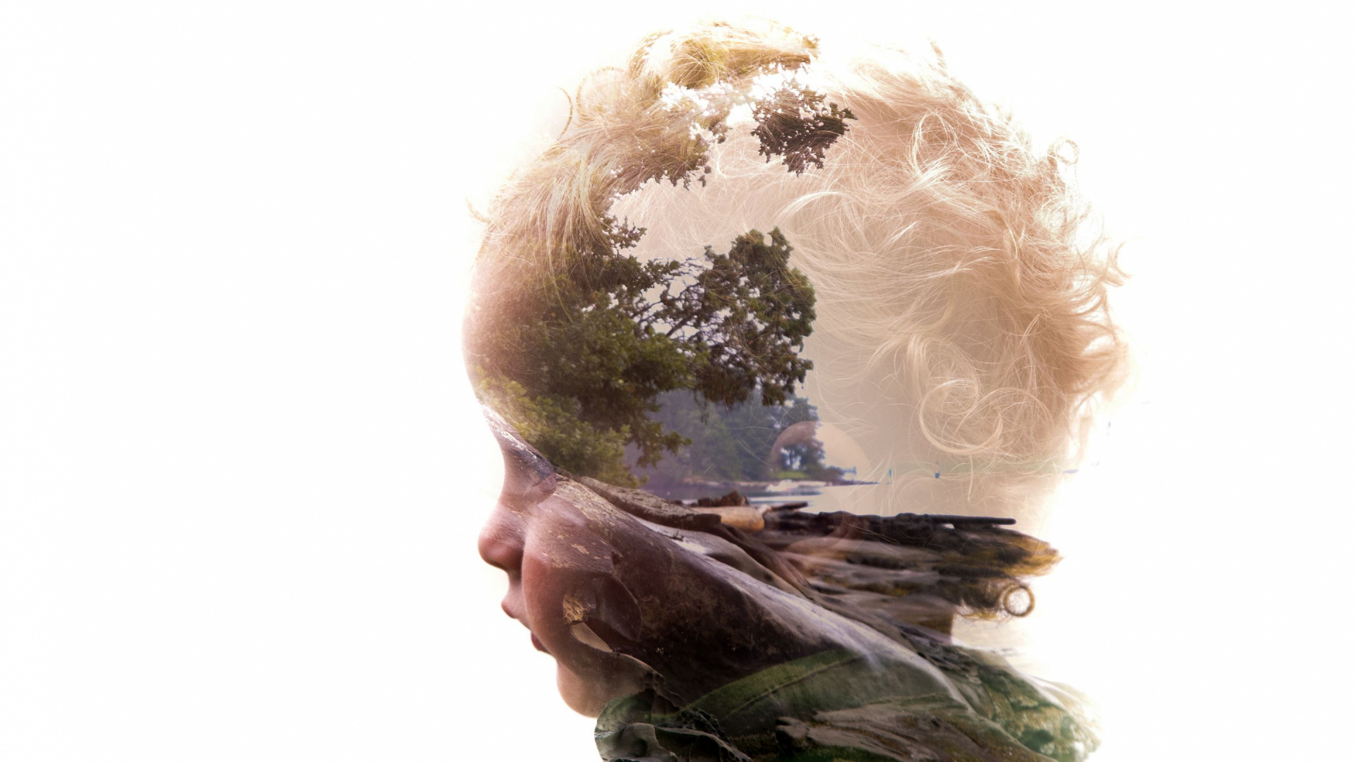 多次曝光, 曝光, 脖子, 脸上的毛发, 夹钳 壁纸 1920x1080 允许