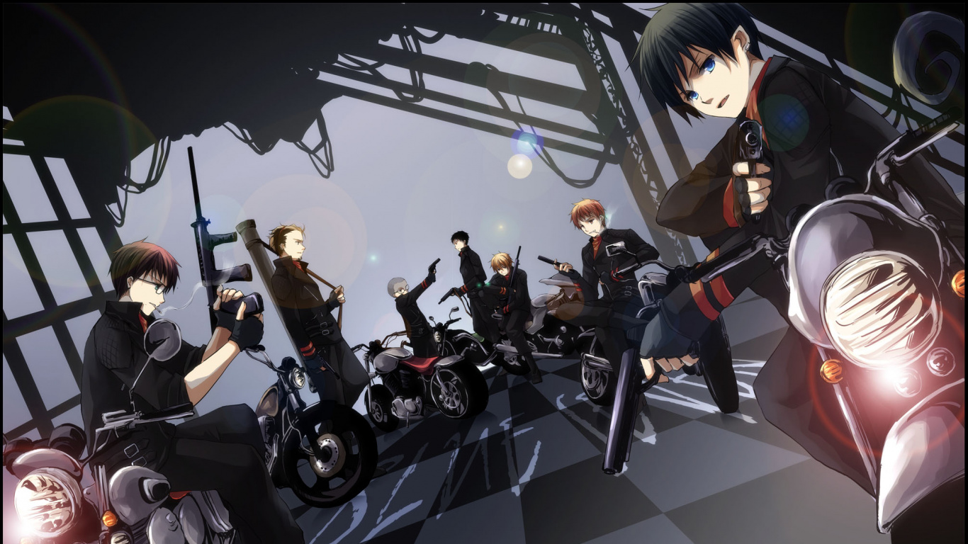 Mann in Schwarz-roter Jacke Fährt Schwarz-weiß Go-Kart Kar. Wallpaper in 1366x768 Resolution