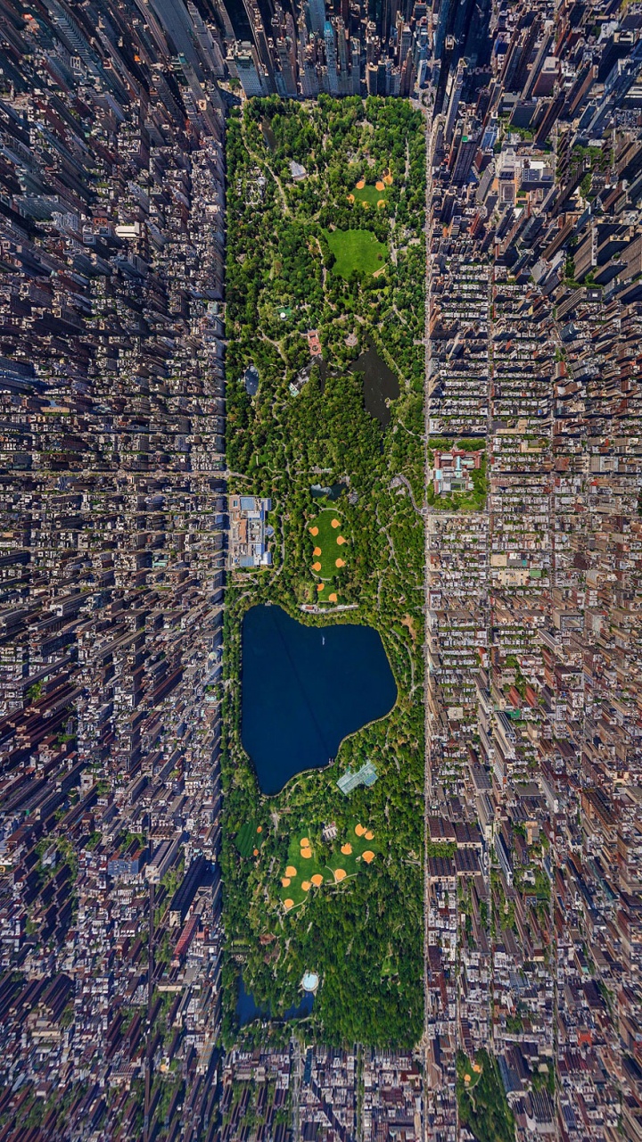 Manhattan, Central Park, USA, Central Park Von Oben, Freiheitsstatue Nationaldenkmal. Wallpaper in 720x1280 Resolution