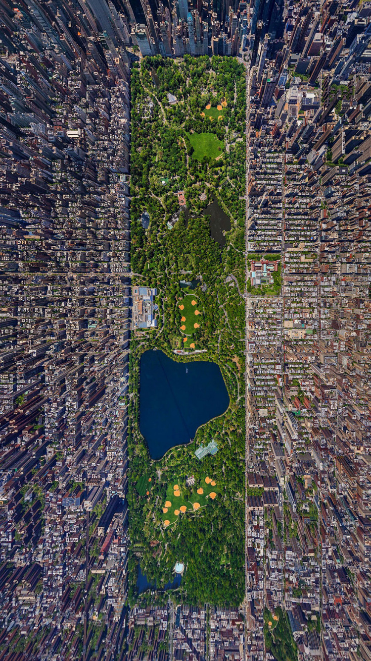 Manhattan, Central Park, USA, Central Park Von Oben, Freiheitsstatue Nationaldenkmal. Wallpaper in 750x1334 Resolution