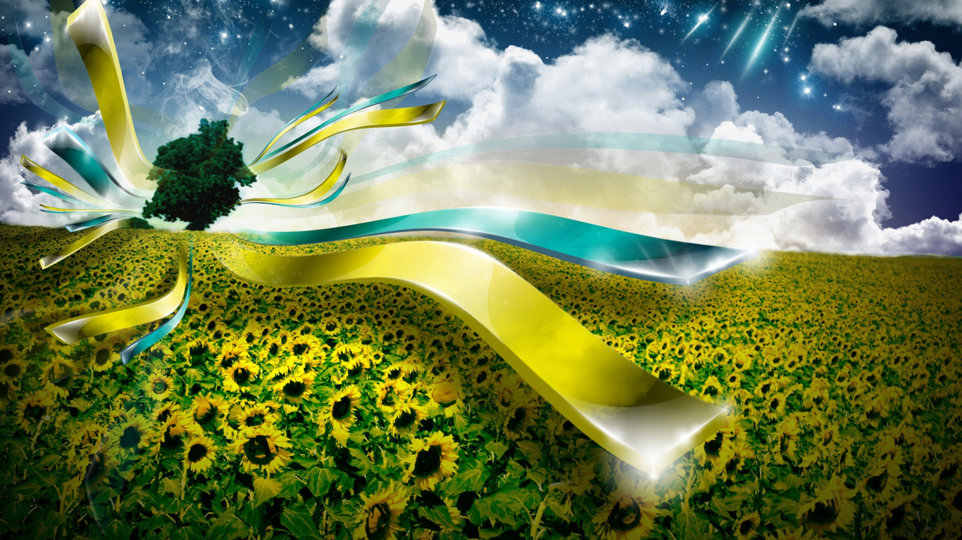 Download 1366x768 Wallpaper Champ D'herbe Verte Avec Des Nuages Bleus et Blancs Champ D'herbe Verte Avec Des Nuages Bleus et Blancs. Wallpaper in 1366x768 Resolution