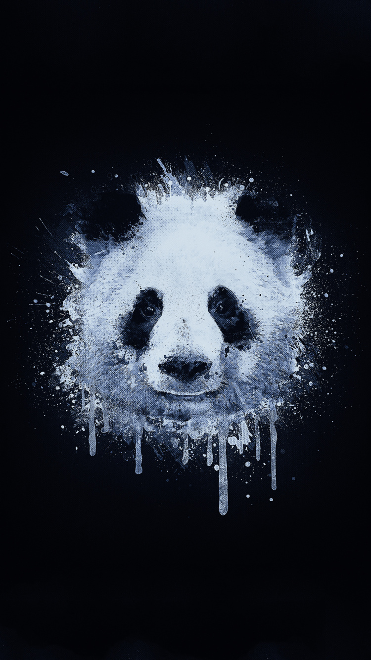 Pandas, Panda-Graffiti, Graffiti, Kunst, Malerei. Wallpaper in 750x1334 Resolution