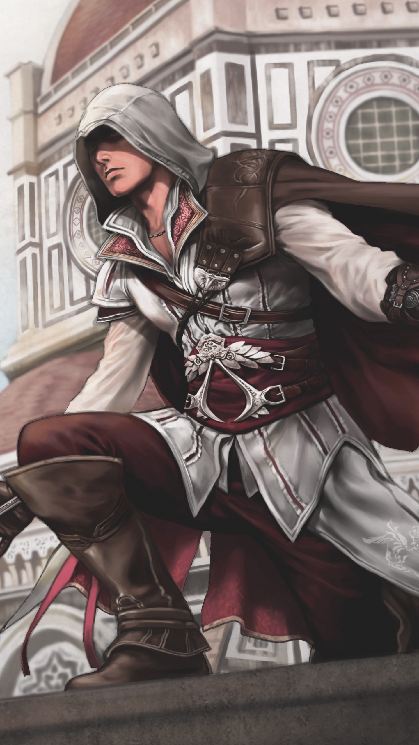 Assassins Creed 2, Assassins Creed II, Assassins Creed Brotherhood, Ezio Auditore, Bâtiment. Wallpaper in 1440x2560 Resolution