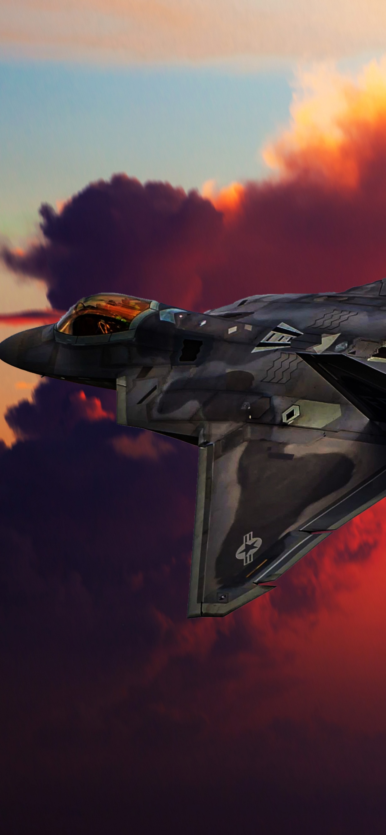 Black Jet Plane in Mid Air. Wallpaper in 1242x2688 Resolution