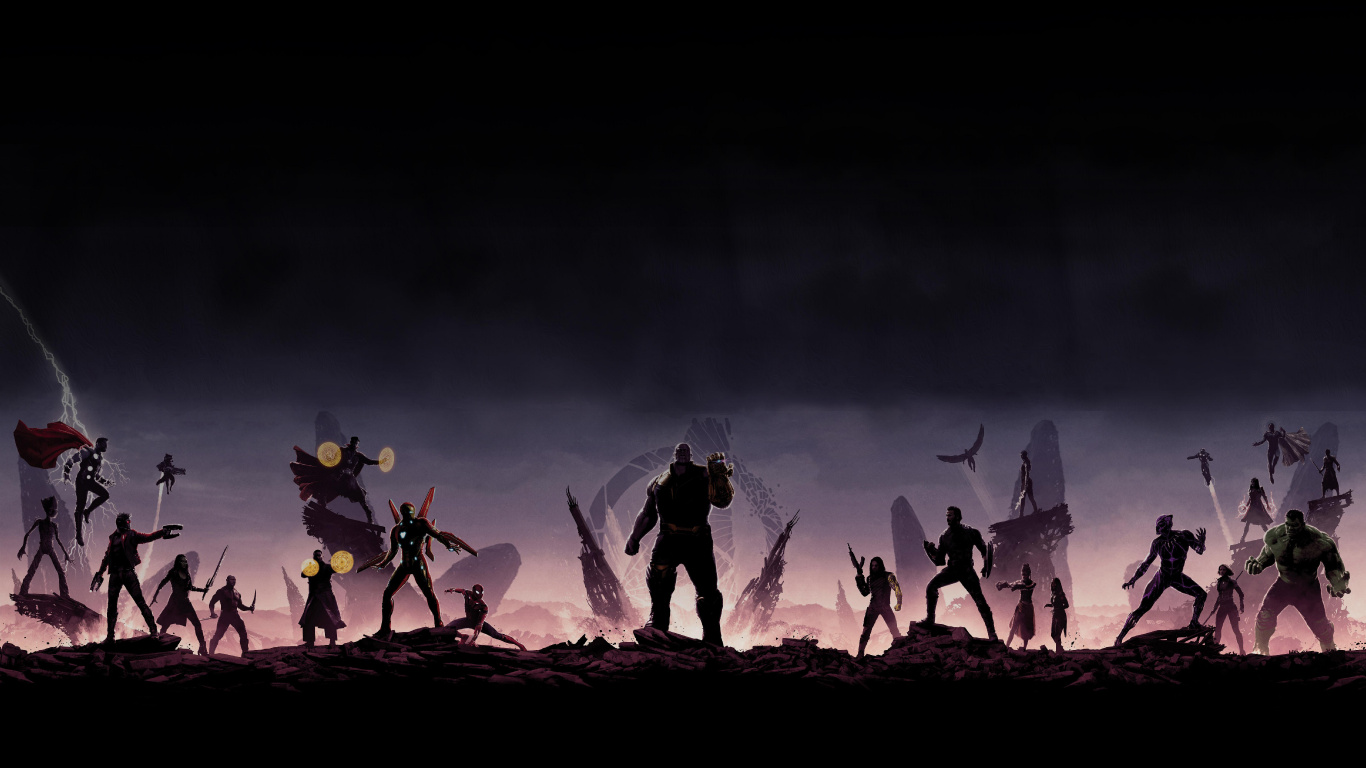 Silhouette de Personnes Sautant Sur le Rocher. Wallpaper in 1366x768 Resolution