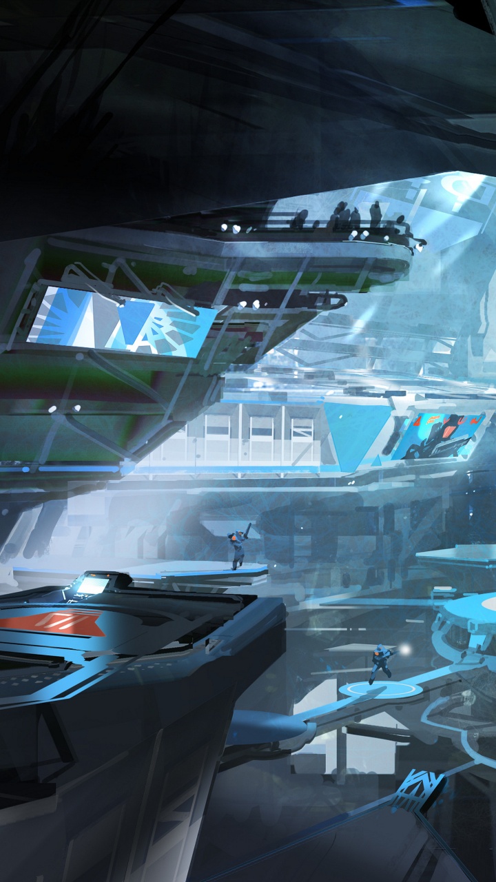 Star Wars, Sci fi Arena Concept Art, Halo 4, The Art of Halo 5 Guardians, Artist. Wallpaper in 720x1280 Resolution