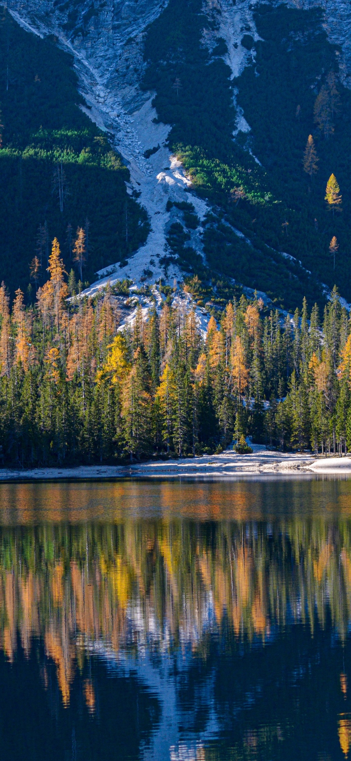 Dolomitas, el Monte Fuji, Montaña, Agua, Los Recursos de Agua. Wallpaper in 1125x2436 Resolution