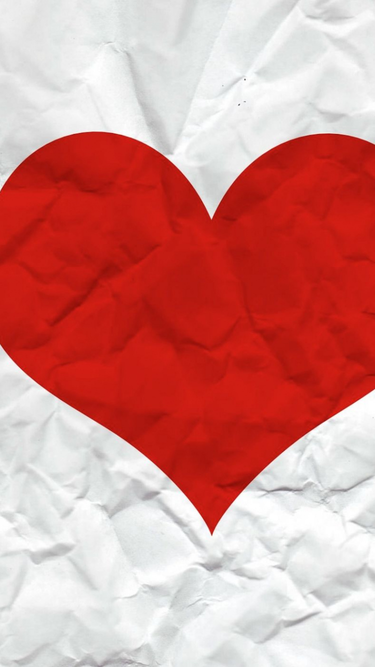 Red, Heart, Love, Valentines Day, February 14. Wallpaper in 750x1334 Resolution