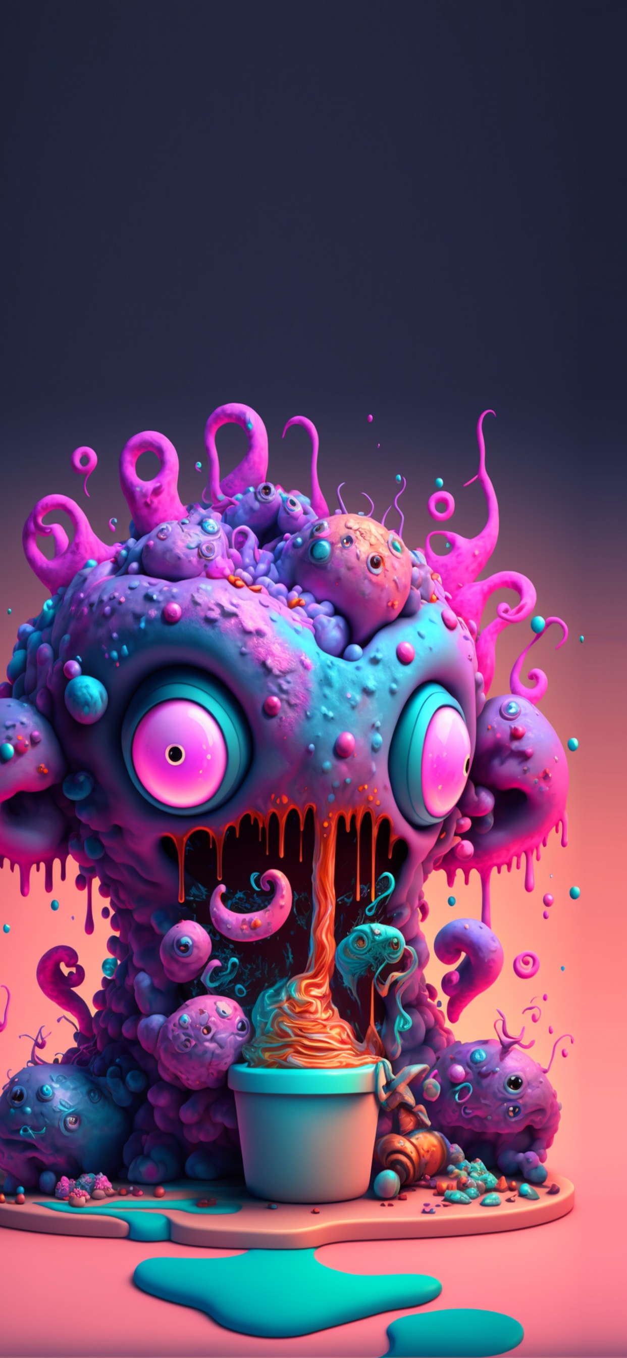 Visual Arts, Grafik-design, Purpur, Pink, Kunst. Wallpaper in 1242x2688 Resolution