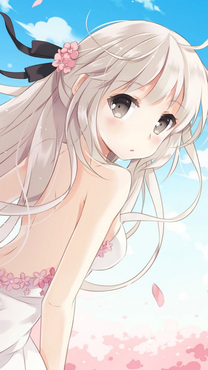 Chica en Vestido Rosa Personaje de Anime. Wallpaper in 720x1280 Resolution