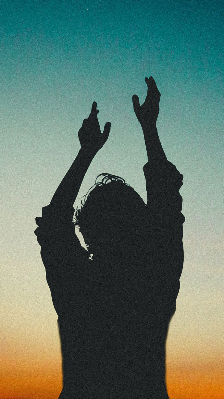 People in Nature, Hand, Backlighting, Happy, Silhouette. Wallpaper in 750x1334 Resolution