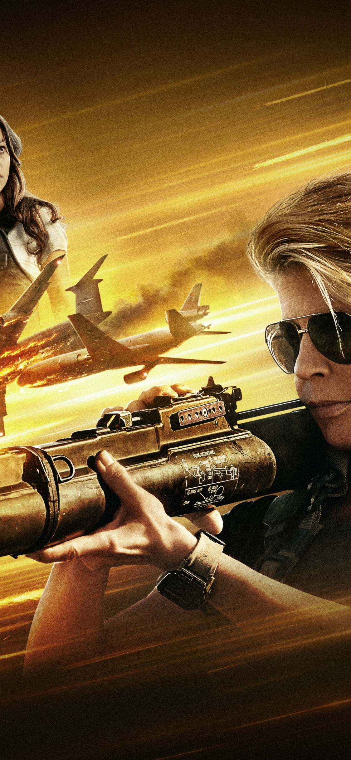 Terminator Dark Fate 2019, Linda Hamilton, James Cameron, Terminator Dark Fate, Sarah Connor. Wallpaper in 1125x2436 Resolution