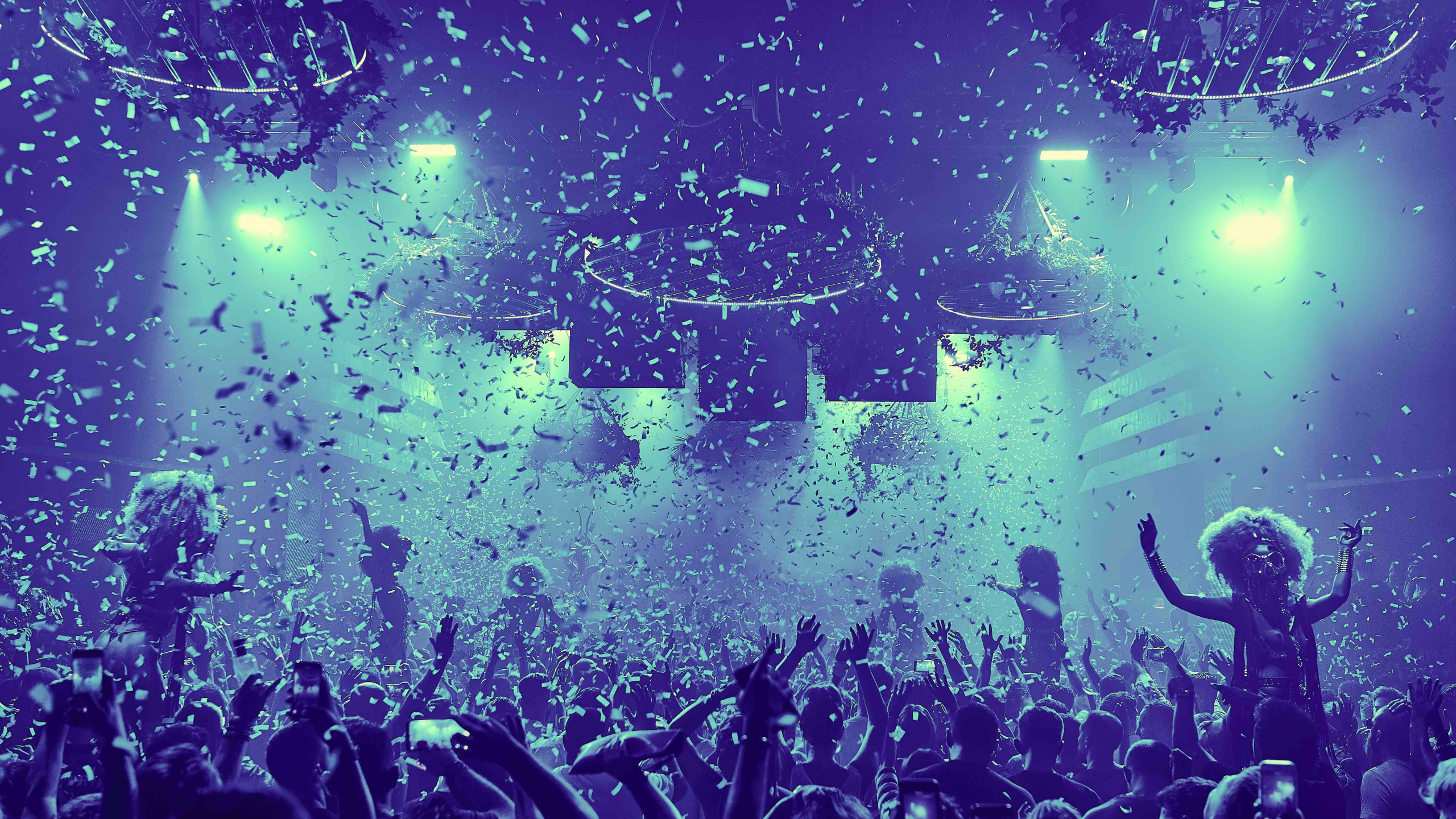 Nightclub, Electronic Dance Music, Remix, Green, Performance. Wallpaper in 2560x1440 Resolution