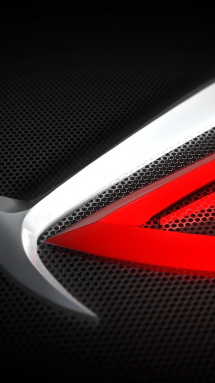 Black and Red Car Logo. Wallpaper in 750x1334 Resolution