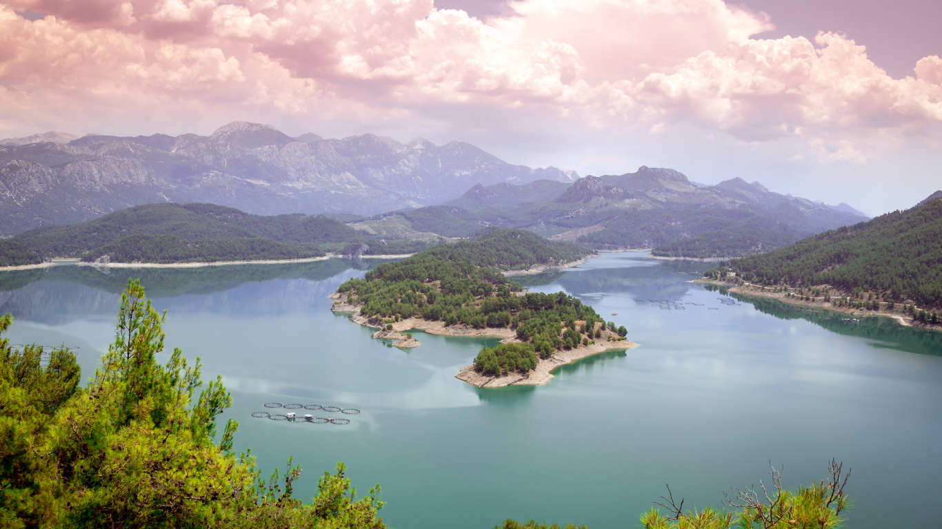 Natur, Fjord, Mount Scenery, Seenplatte, Loch. Wallpaper in 1366x768 Resolution