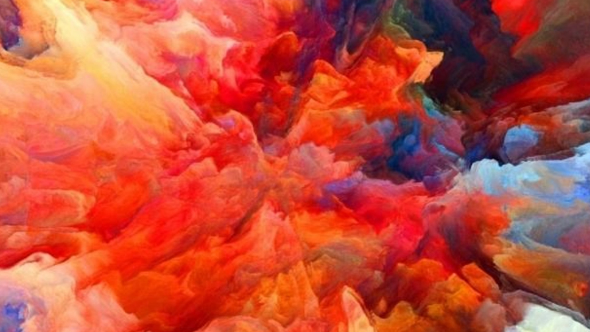 Peinture Abstraite Bleu Rouge et Blanc. Wallpaper in 1920x1080 Resolution