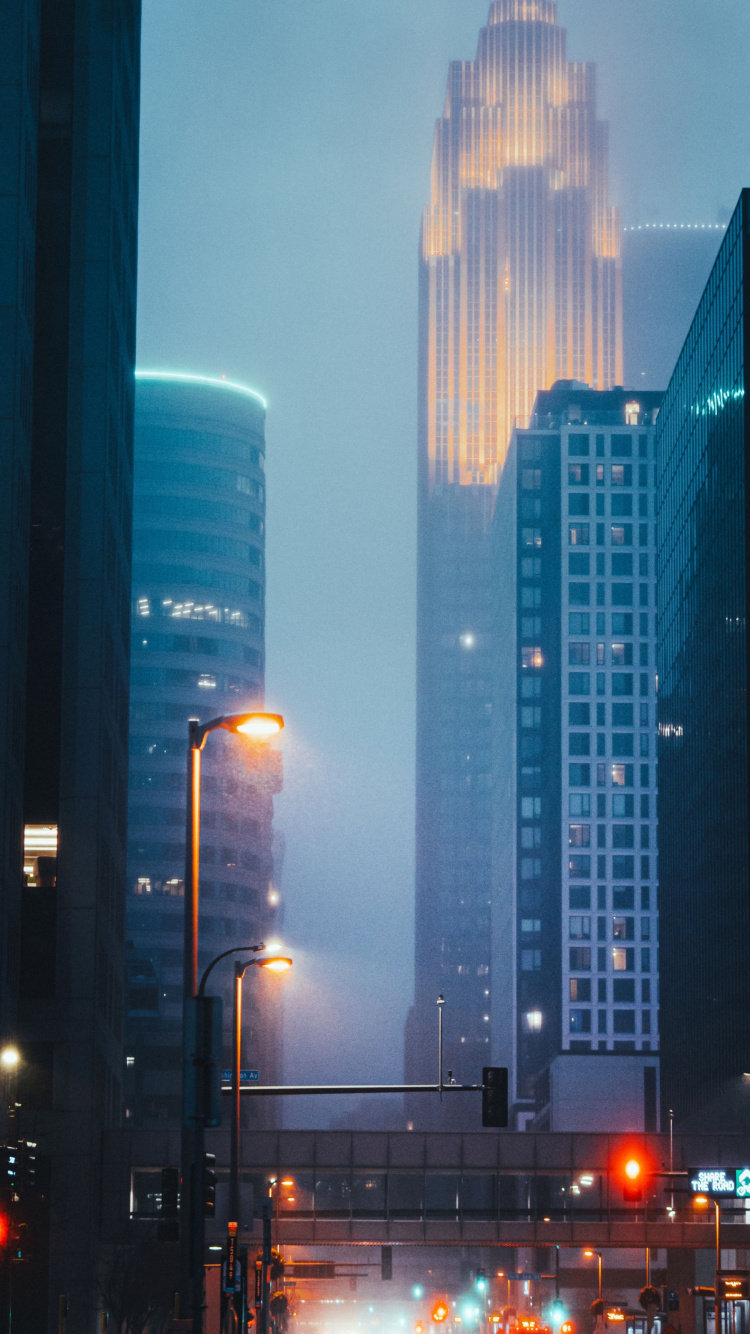 Rue, Gratte-ciel, Bâtiment, Atmosphère, la Journée. Wallpaper in 750x1334 Resolution