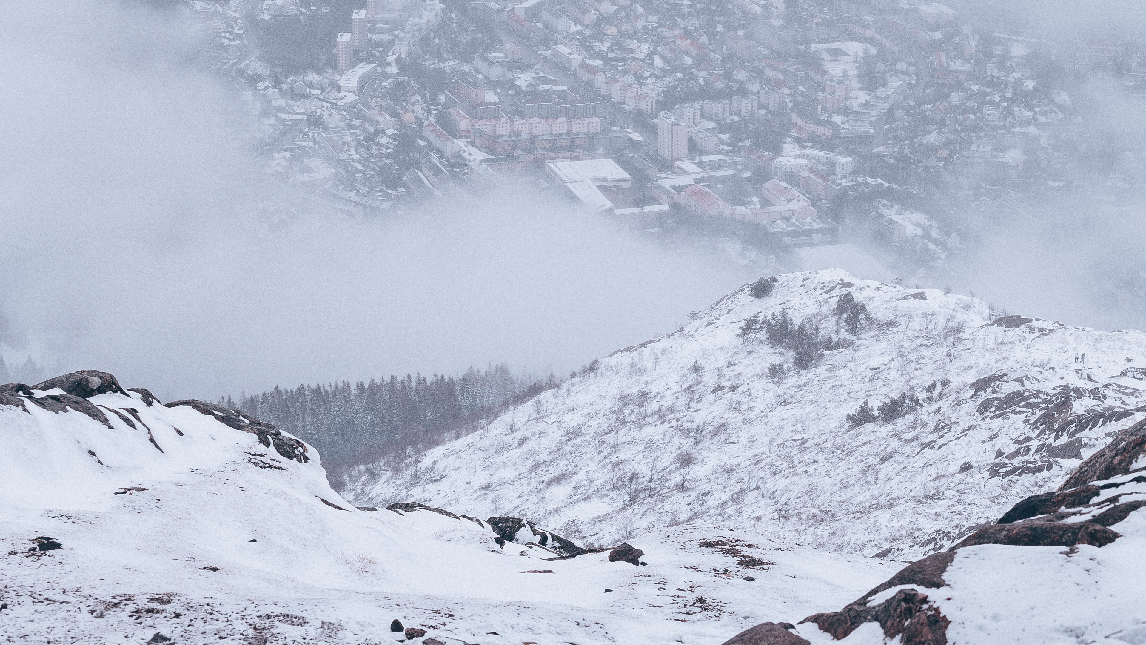 Einfrieren, Schnee, Bergigen Landschaftsformen, Fiel, Winter. Wallpaper in 3840x2160 Resolution