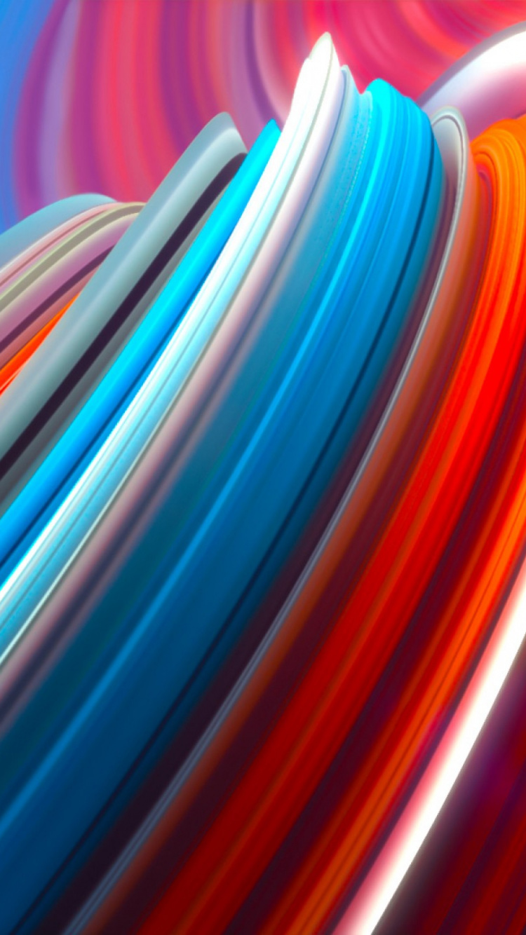 Cuadro Abstracto Rojo Azul y Blanco. Wallpaper in 750x1334 Resolution