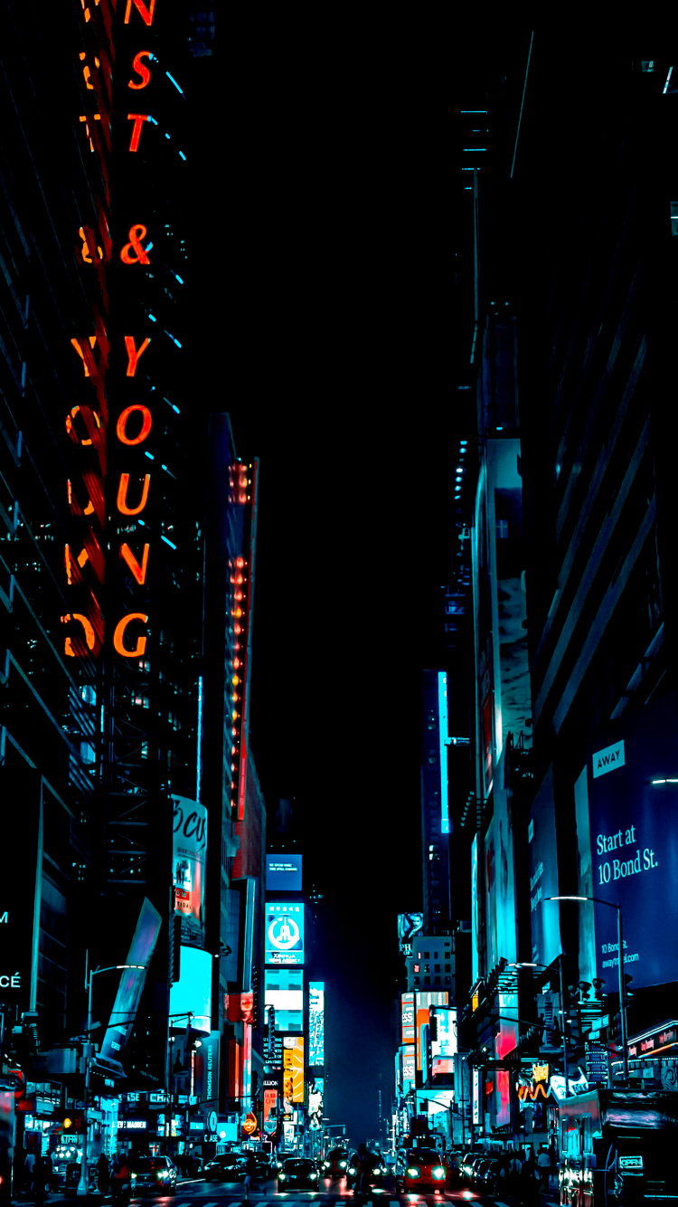 城市景观, 光, 电力, 塔块, 车灯 壁纸 750x1334 允许