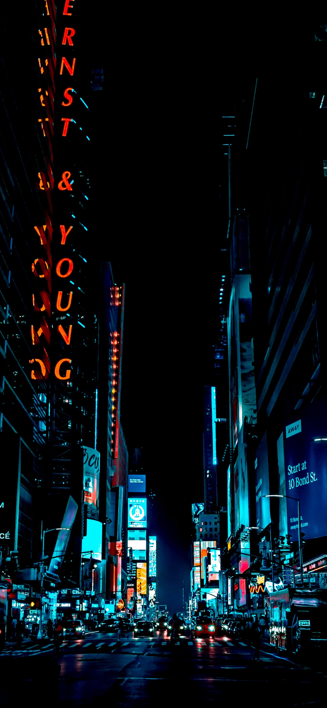 New York, Stadtlandschaften, Gebäude, Wolkenkratzer, Licht. Wallpaper in 1125x2436 Resolution