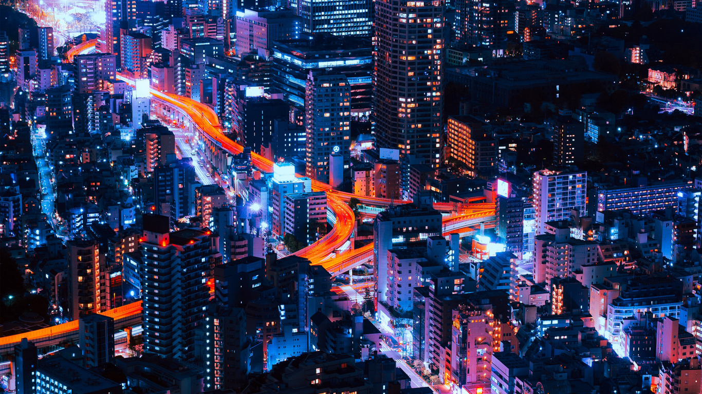 城市景观, 大都会, 城市, 天际线, 资本市 壁纸 1366x768 允许