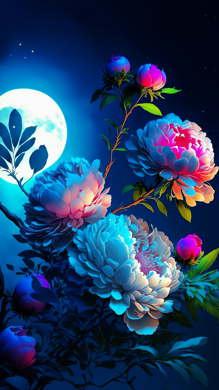 Design Floral, Les Roses de Jardin, Roses, Blue, Eau. Wallpaper in 750x1334 Resolution