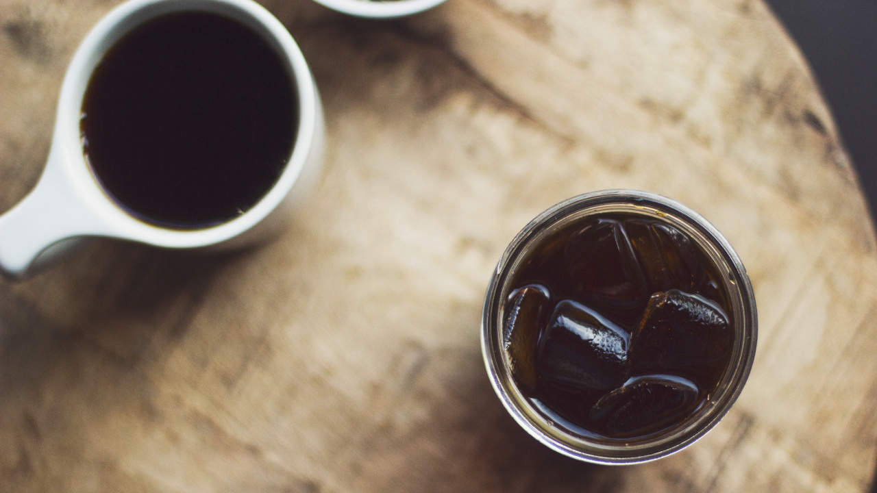 Black Liquid in White Ceramic Mug. Wallpaper in 1280x720 Resolution