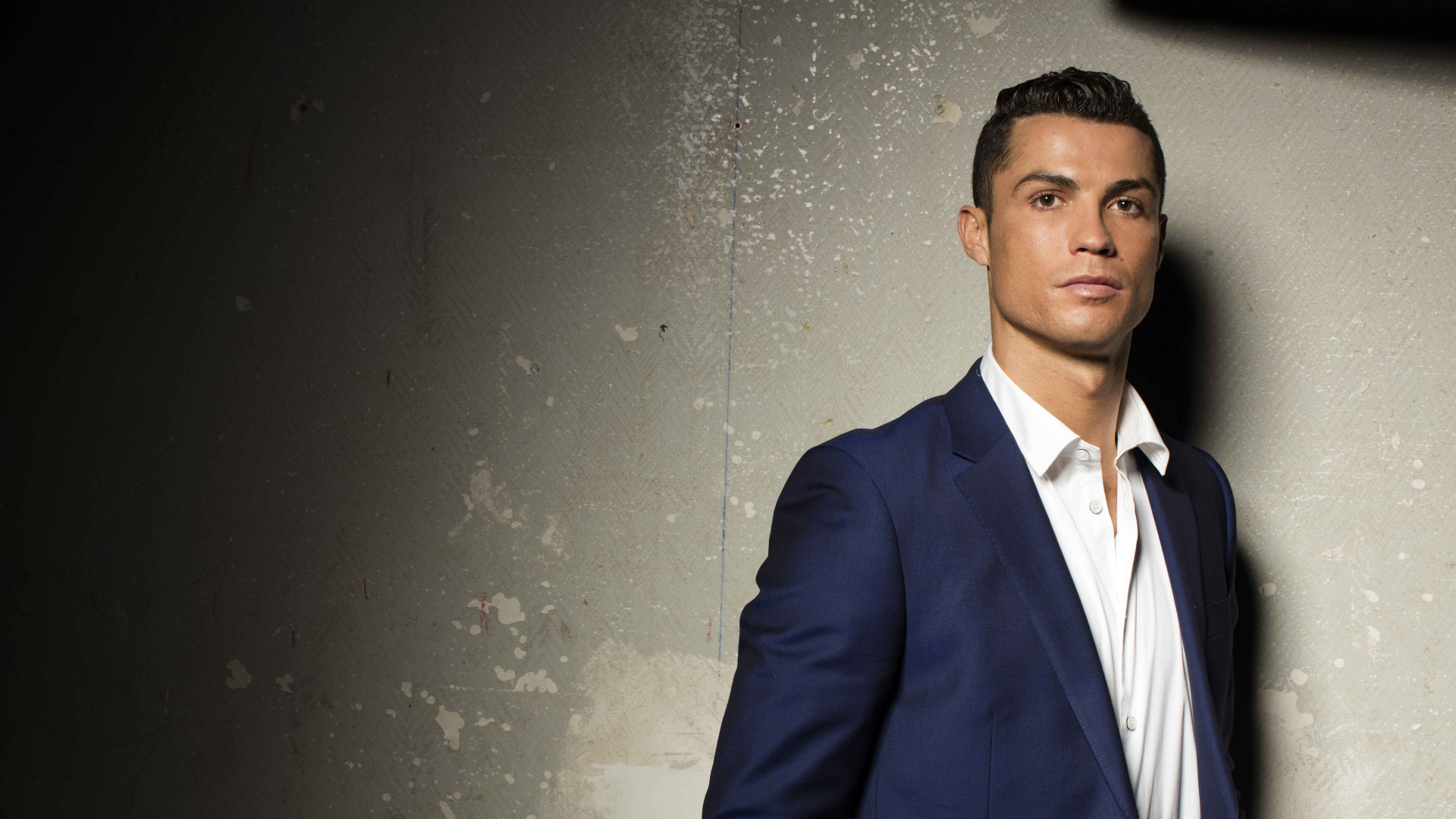 Man in Blue Suit Jacket Standing Beside Black Wall. Wallpaper in 1920x1080 Resolution