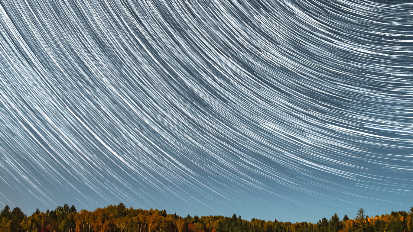 Baum, Nacht, Cloud, Natur, Reflexion. Wallpaper in 1366x768 Resolution