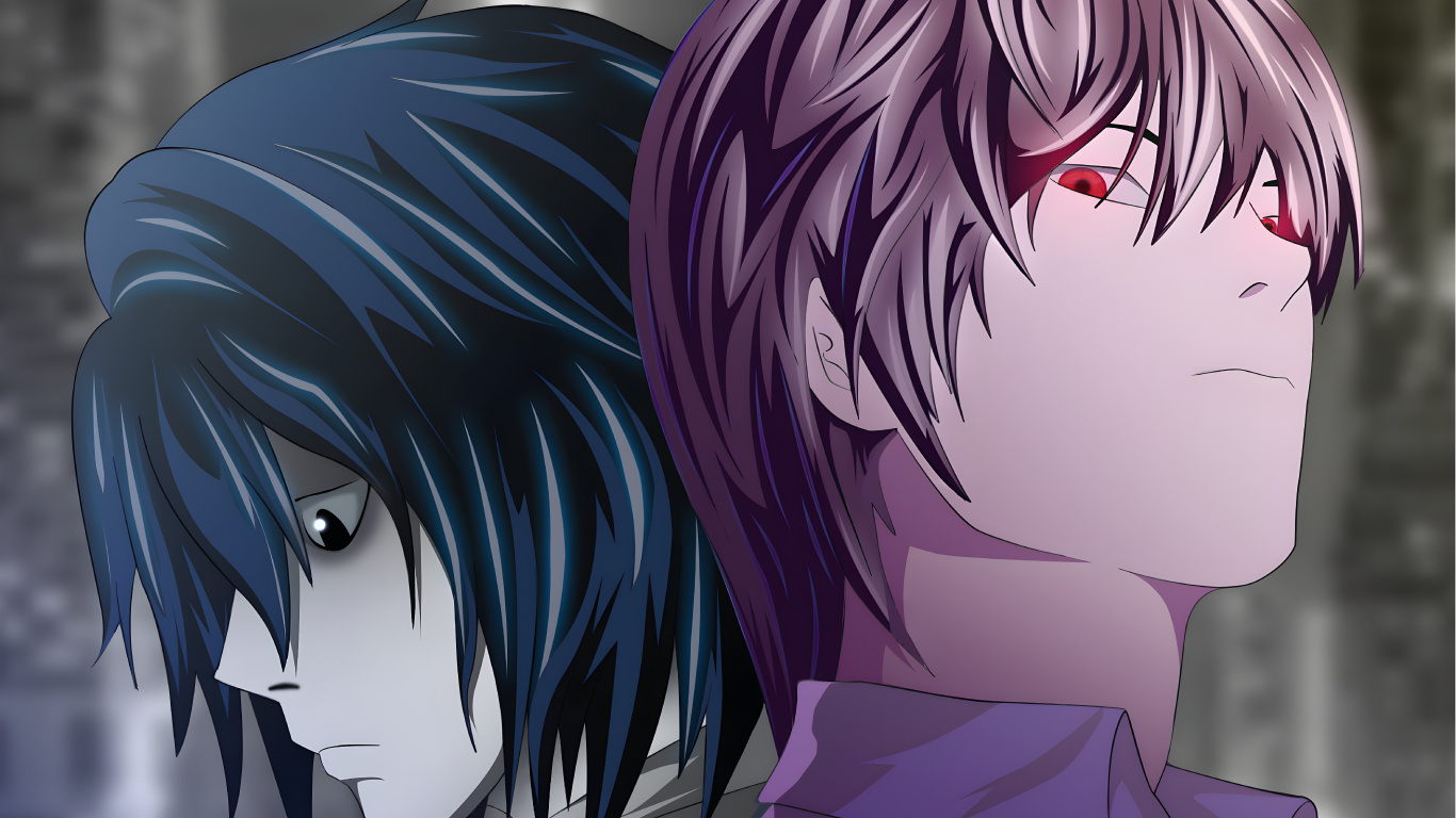 Kira Death Note, Light Yagami, Animated Cartoon, Death Note, Sleeve. Wallpaper in 1366x768 Resolution