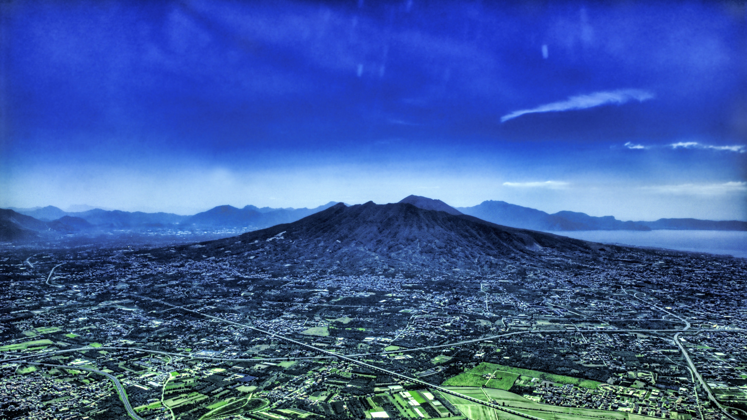 维苏威火山, 高地, 富士山, 火山的地貌, 气氛 壁纸 2560x1440 允许